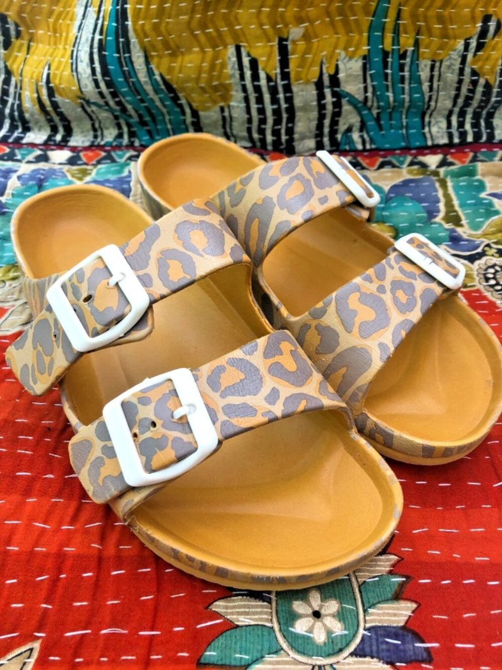 Unbranded Leopard Recovery Sandals for Women, Adjustable Double Buckle 39 CUTE!